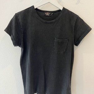 RRL Black Cropped Pocket Tee
